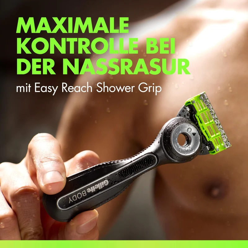 Gillette Labs Body & Intimate Rasierklingen, Original Ersatzklingen , Grün