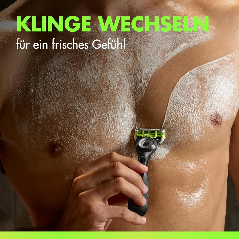 Gillette Labs Body & Intimate Rasierklingen, Original Ersatzklingen , Grün