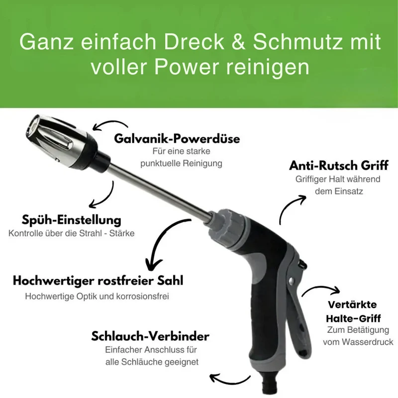 Hochdruckreiniger Aufsatz für Gartenschlauch – Kraftvolle Reinigung Ohne Teure Geräte | Cervora
