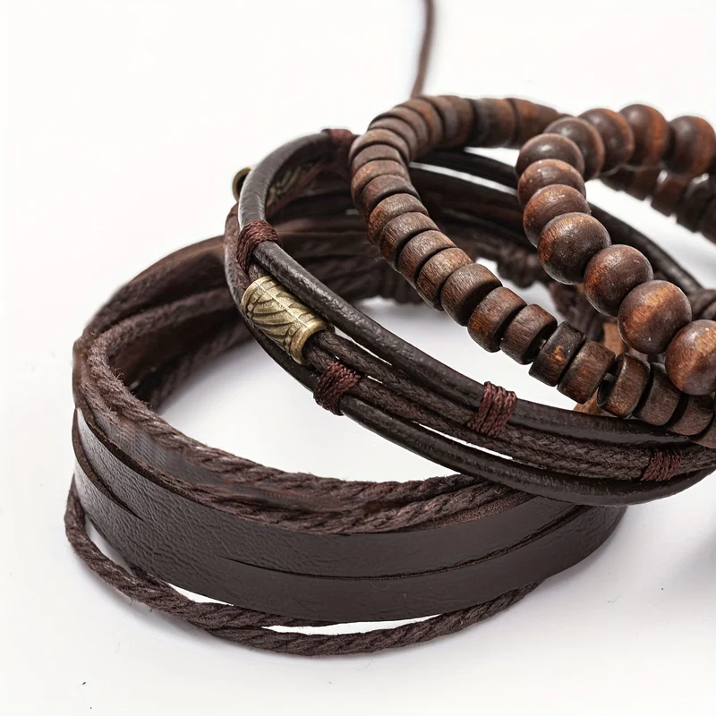 Lederarmband Set für Herren – Natürlicher Stil & Zeitlose Eleganz | Cervora