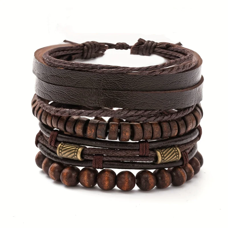 Lederarmband Set für Herren – Natürlicher Stil & Zeitlose Eleganz | Cervora