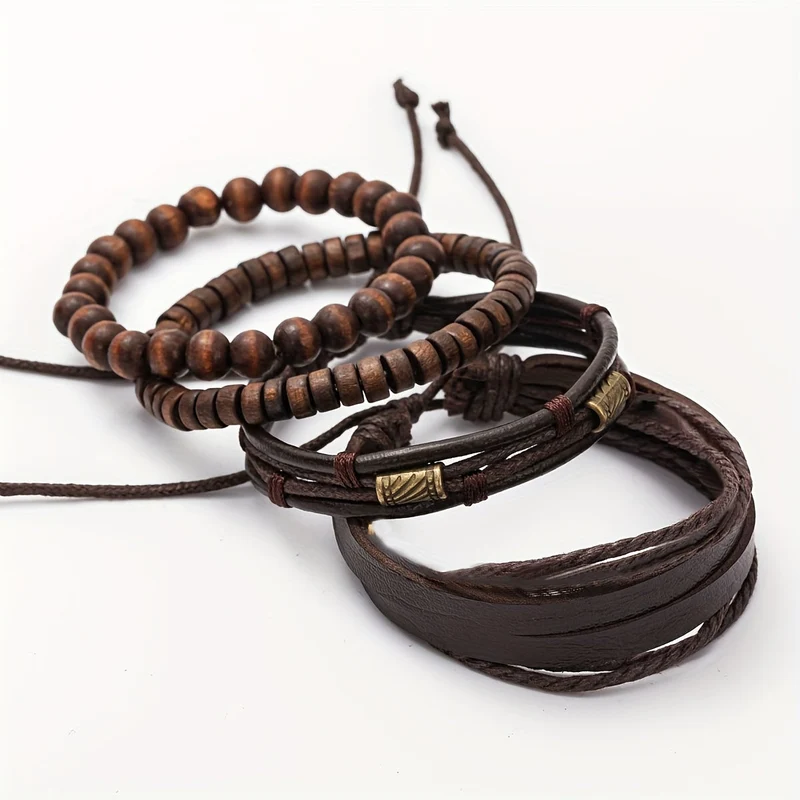 Lederarmband Set für Herren – Natürlicher Stil & Zeitlose Eleganz | Cervora