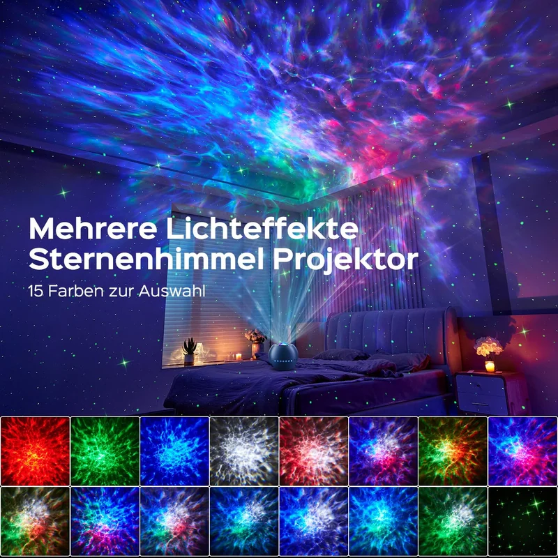 Sternenhimmel Projektor Galaxy Projector Geschenke Nachttischlampe