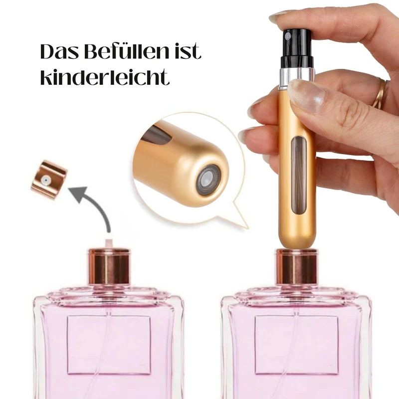 8ml Mini-Parfümzerstäuber Parfum Vaporisateur Matt-Goldig