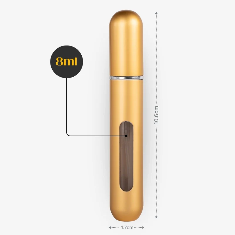 8ml Mini-Parfümzerstäuber Parfum Vaporisateur Matt-Goldig