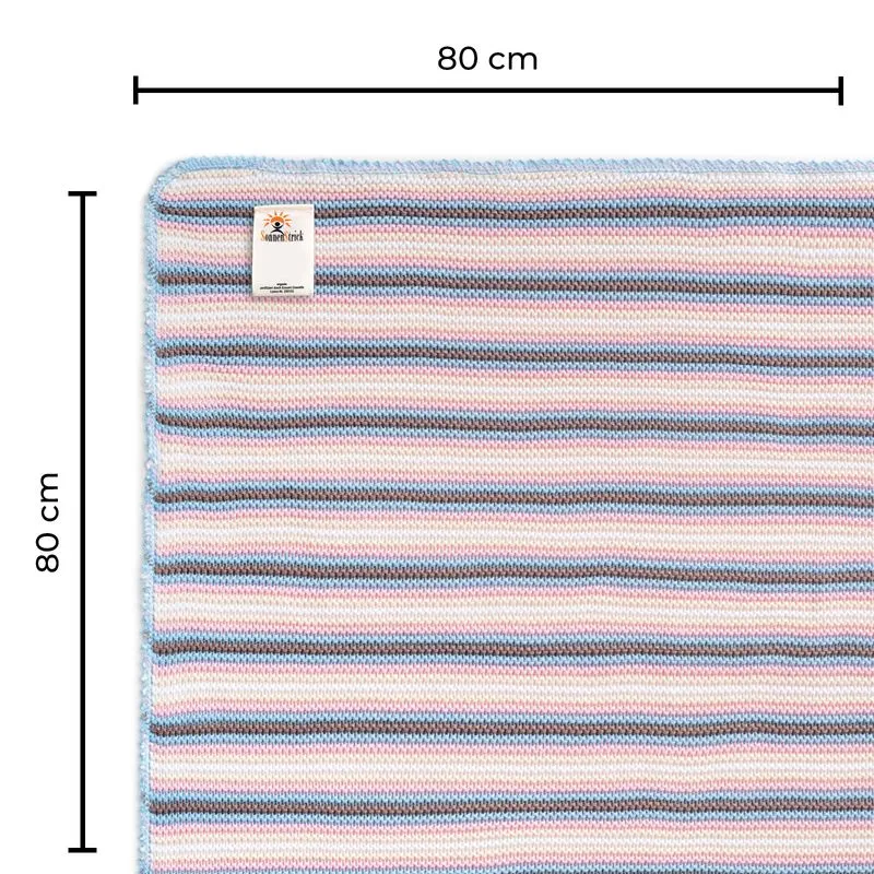 Strickdecke Kinder Kuscheldecke Babydecke Baumwolldecke Säuglingsdecke