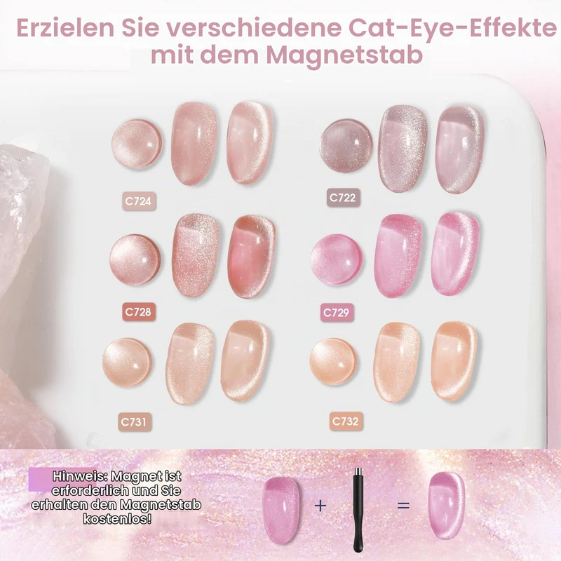 UV Nagellack Thermo 6 Farben UV Gellack Farbwechsel Gel Nagellack