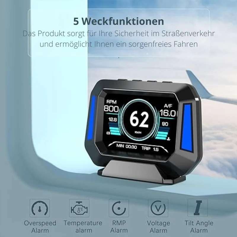 LCD Head-Up Display fürs Auto – Fahrdaten in Echtzeit & Mehr Sicherheit | Cervora