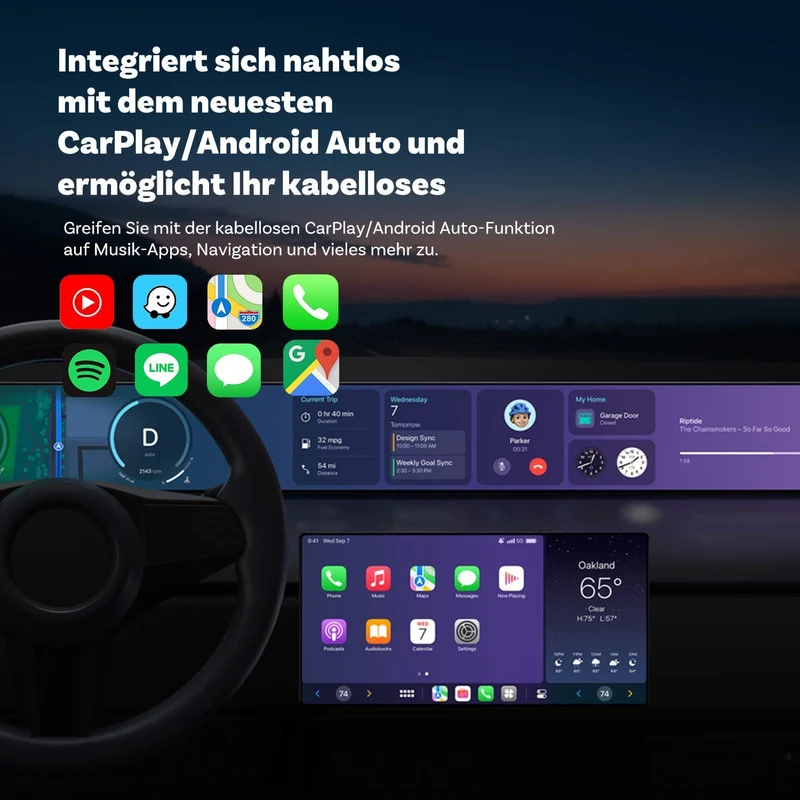 Mini Wireless CarPlay & Android Auto Adapter 2025 – Kabellose Verbindung im Auto | Cervora