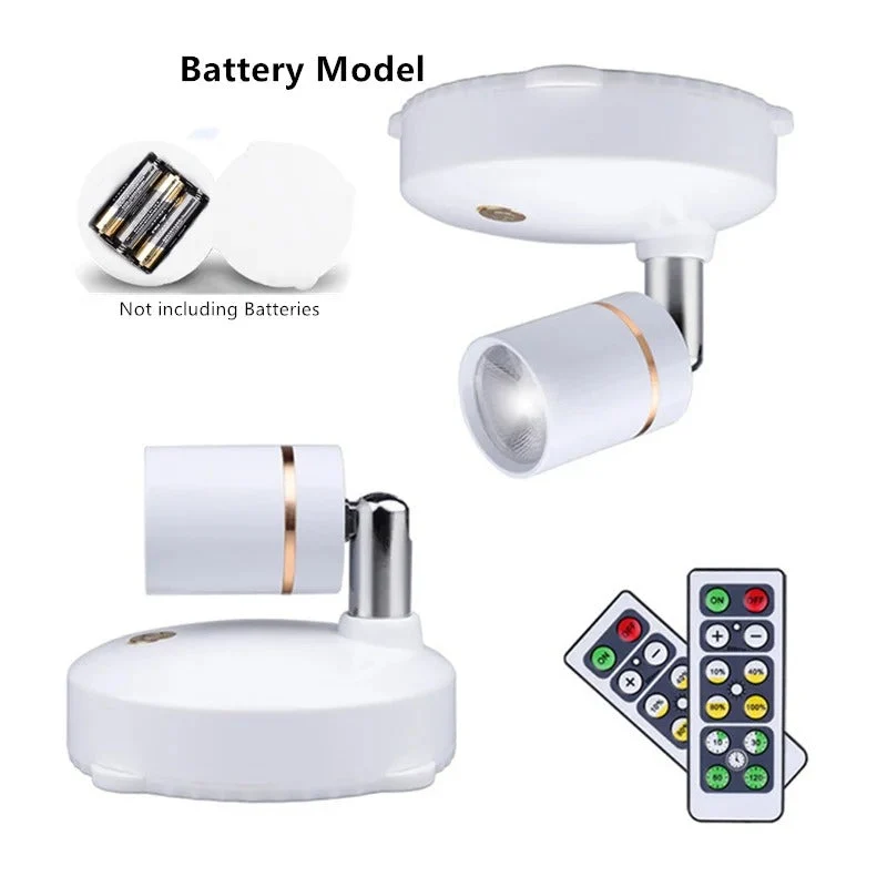 Kabelloser LED-Strahler – Warmes Dimmbares Licht mit Fernbedienung | Cervora