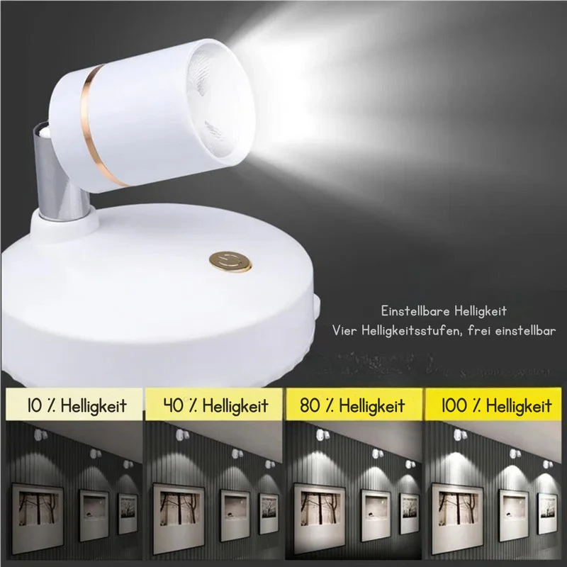 Kabelloser LED-Strahler – Warmes Dimmbares Licht mit Fernbedienung | Cervora