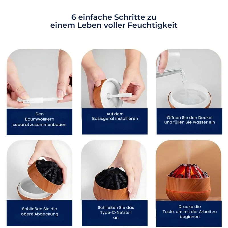 Flammen Aroma-Diffusor – Entspannung, Besserer Schlaf & Wohlfühlatmosphäre | Cervora