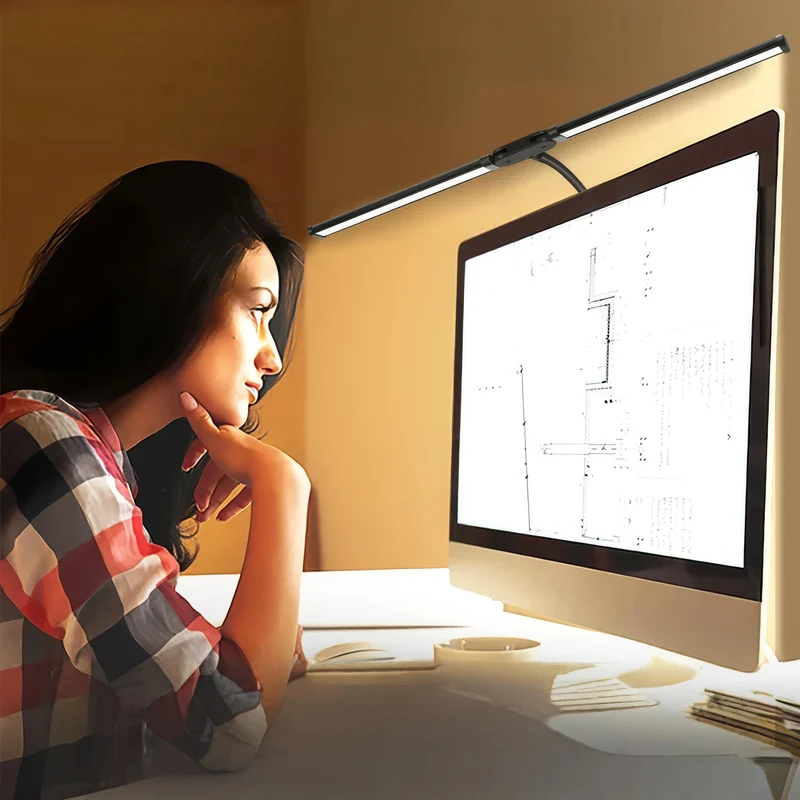 Dimmbare Doppelkopf-LED Schreibtischlampe – Augenfreundliches Licht für Produktives Arbeiten | Cervora