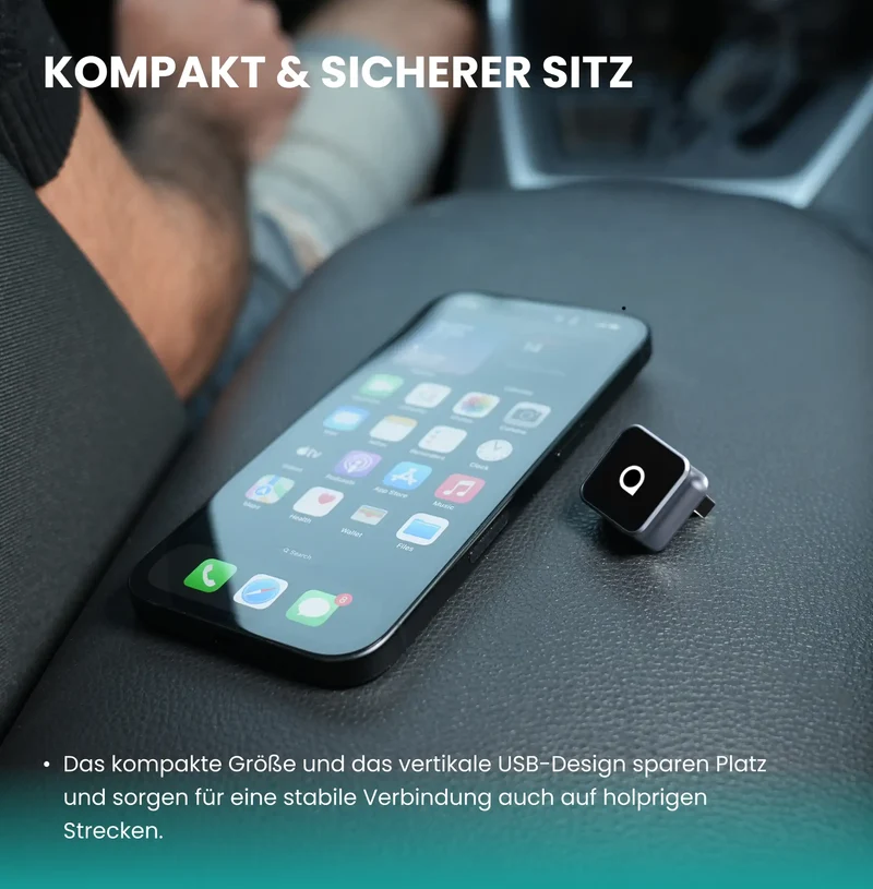 Cervora Mini Cube 3.0 – Wireless CarPlay & Android Auto Adapter
