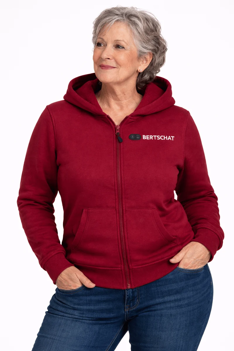 Women’s Heated Hoodie – Dual Heating - Burgundy