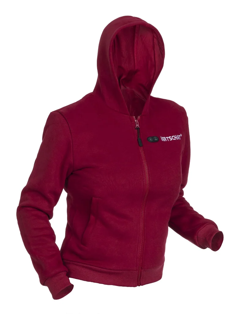 Women’s Heated Hoodie – Dual Heating - Burgundy