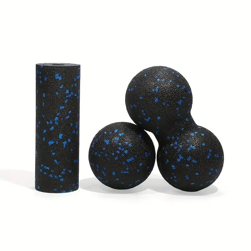 Faszienrolle Set 3-teilig Schwarz/Blau