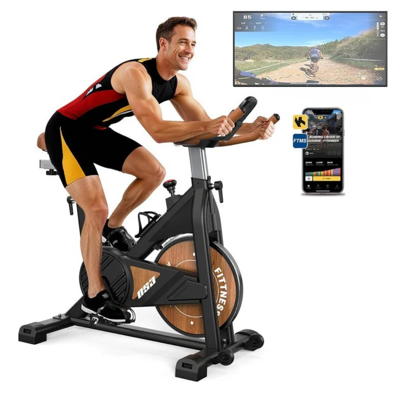 Körperdoc - Heimtrainer Fitnessbike Fahrrad – Magnetwiderstand, Bluetooth, LCD-Display & verstellbarem Sitz, bis 160 kg