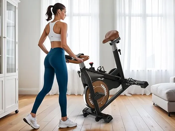 Körperdoc - Heimtrainer Fitnessbike Fahrrad – Magnetwiderstand, Bluetooth, LCD-Display & verstellbarem Sitz, bis 160 kg
