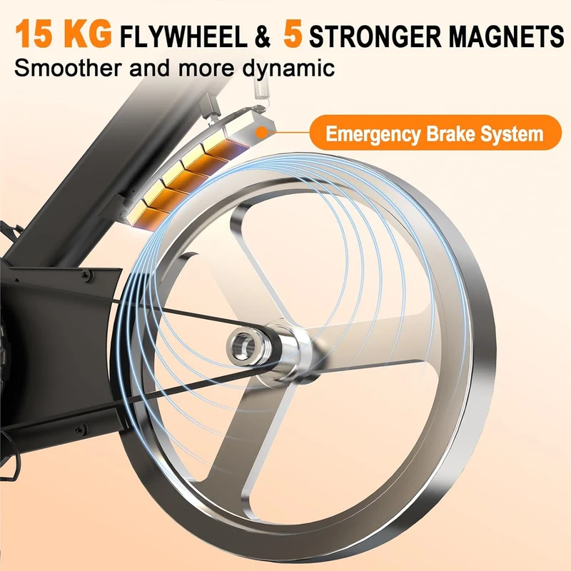 Körperdoc - Heimtrainer Fitnessbike Fahrrad – Magnetwiderstand, Bluetooth, LCD-Display & verstellbarem Sitz, bis 160 kg