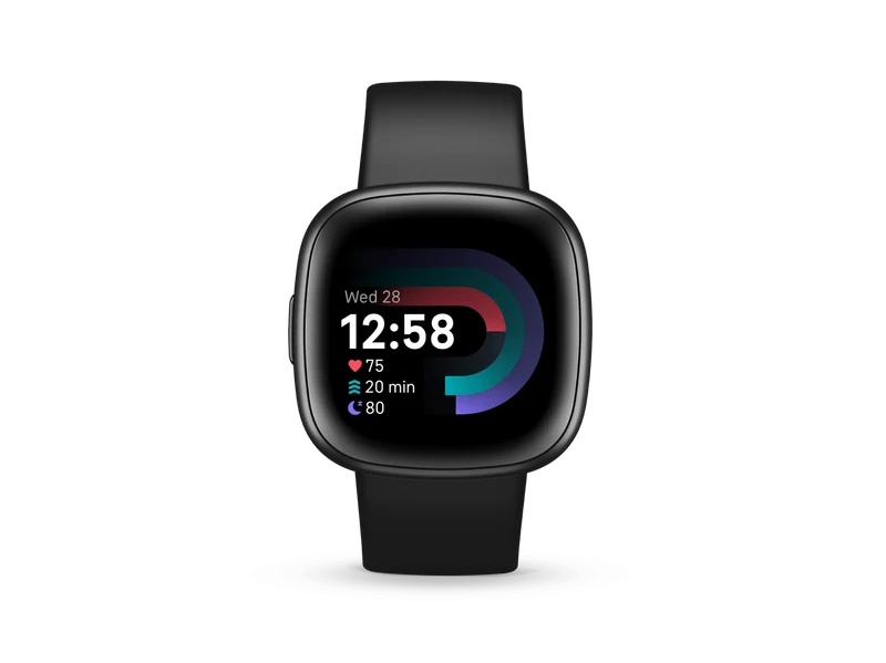 Smartwatch Fitbit Versa 4, Schwarz / Aluminium in Graphit