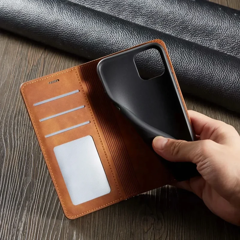 Magnetische Leder iPhone Hülle mit Kartenfach – Stilvoller Schutz & Wallet-Funktion | Cervora
