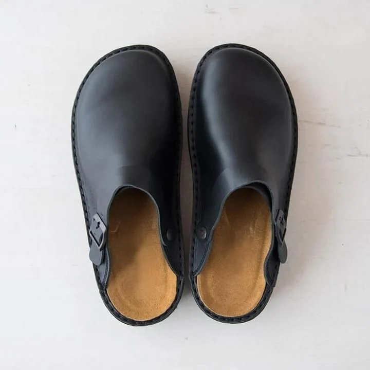 Herren-Lederclogs | Bequemer Slip-On mit Komfortsohle