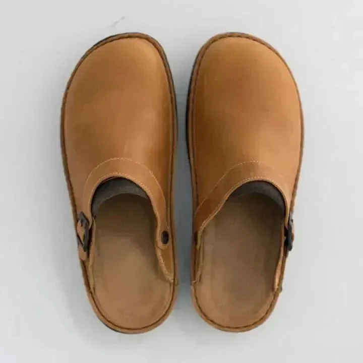 Herren-Lederclogs | Bequemer Slip-On mit Komfortsohle
