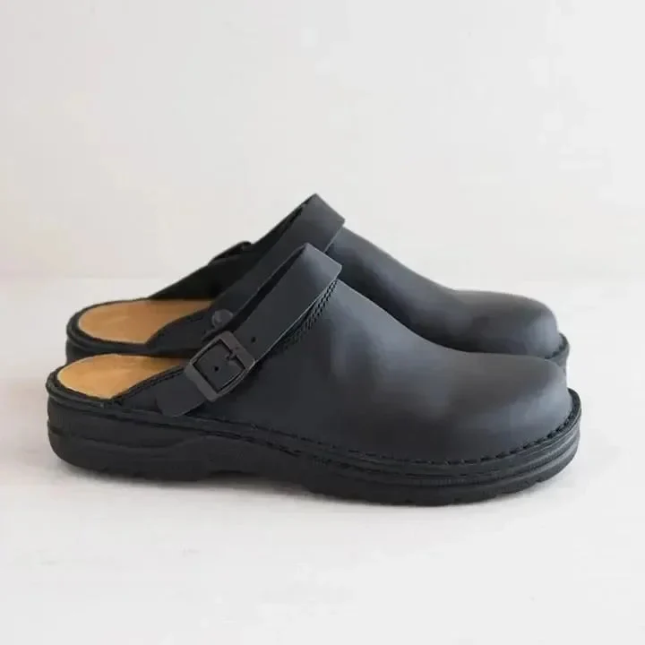 Herren-Lederclogs | Bequemer Slip-On mit Komfortsohle