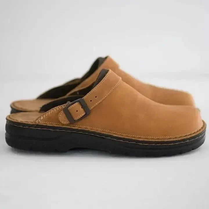 Herren-Lederclogs | Bequemer Slip-On mit Komfortsohle