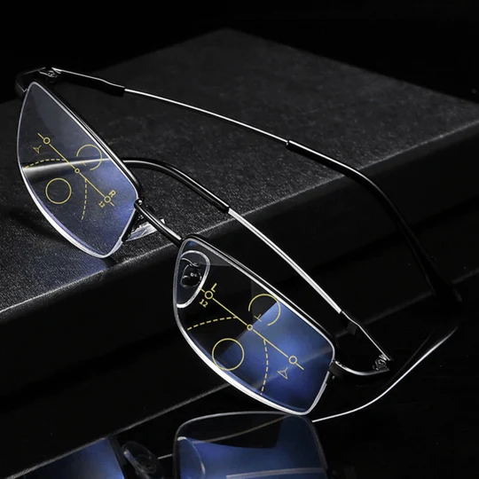 Progressive Intelligente Brille | Mehrstärken-Technologie | Schwarz
