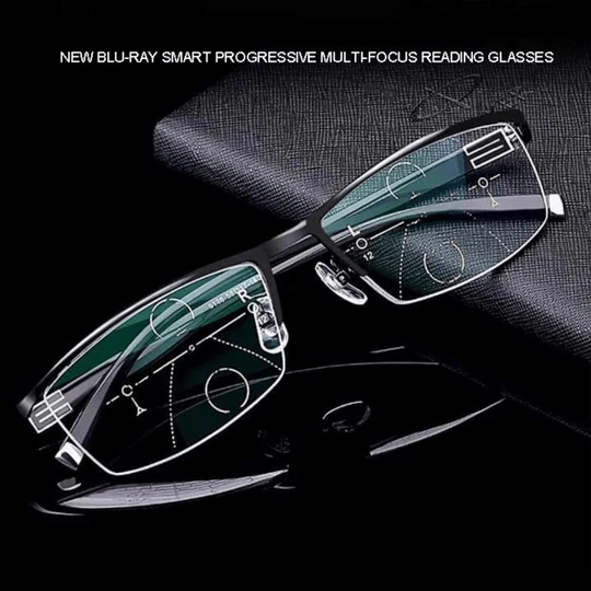 Progressive Intelligente Brille | Mehrstärken-Technologie | Schwarz