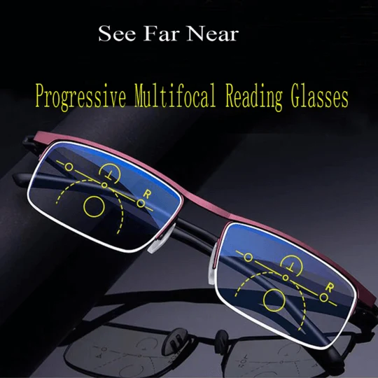 Progressive Intelligente Brille | Mehrstärken-Technologie | Schwarz