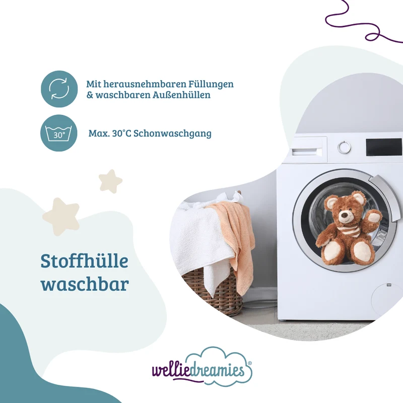 welliedreamies® Schlafbär mit Zirbenfüllung