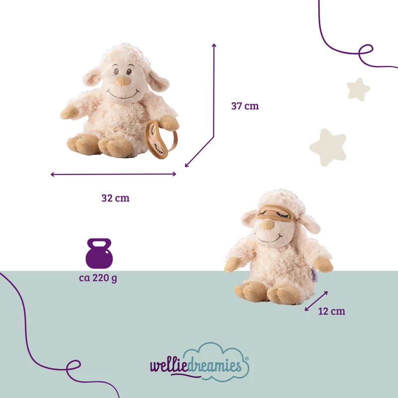 welliedreamies® Schlafschaf mit Zirbe / Arve Füllung