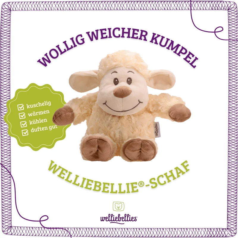 Schaf Wärmekuscheltier mit Thermo-Effekt