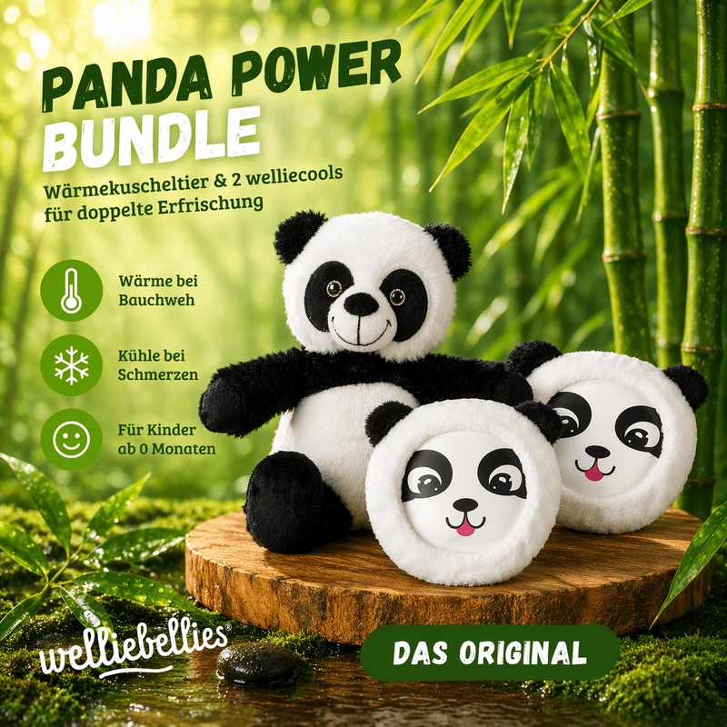 Panda Power Set - 1 Wärmekuscheltier und Kühlpads im Doppelpack