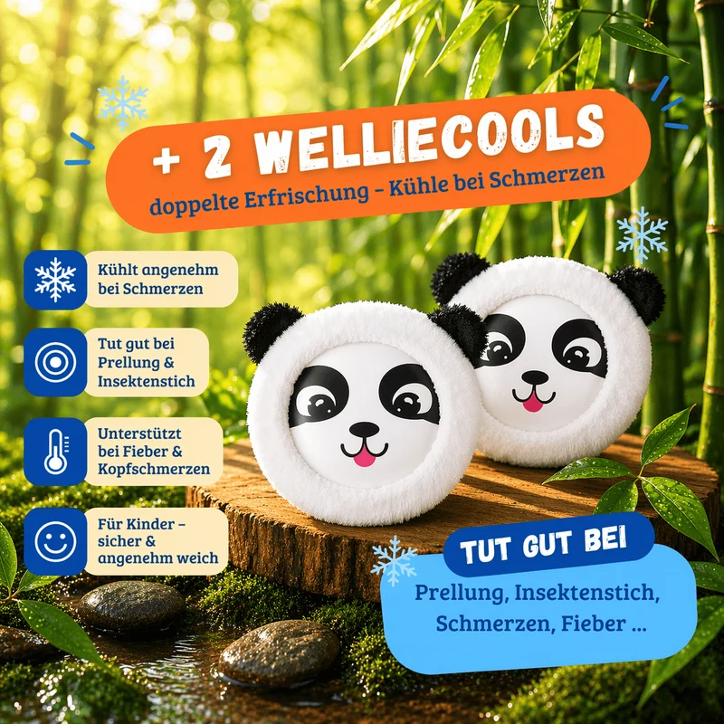 Panda Power Set - 1 Wärmekuscheltier und Kühlpads im Doppelpack