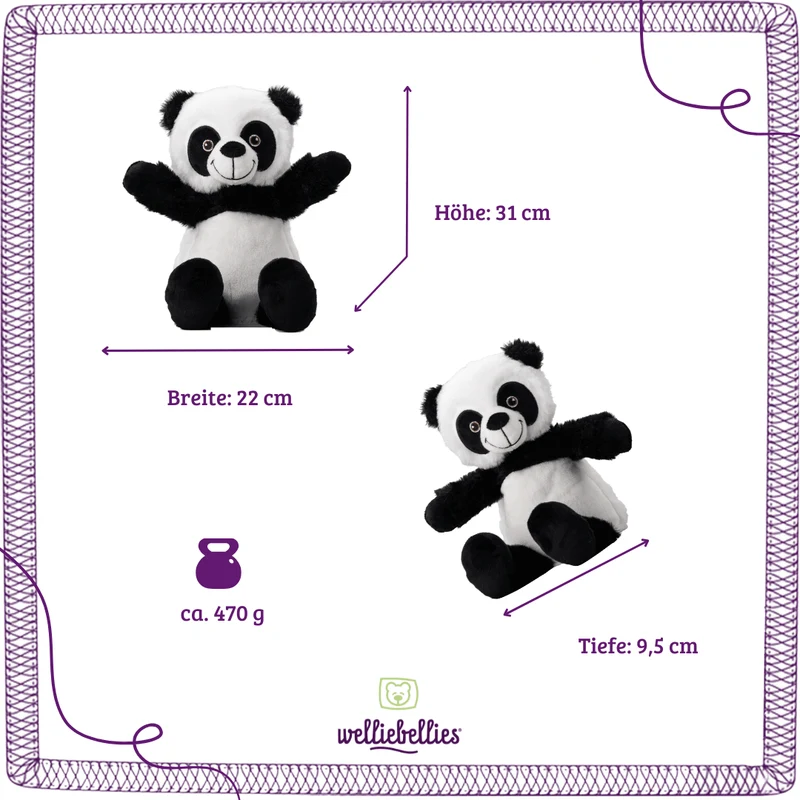 welliebellies® Panda Wärmekuscheltier