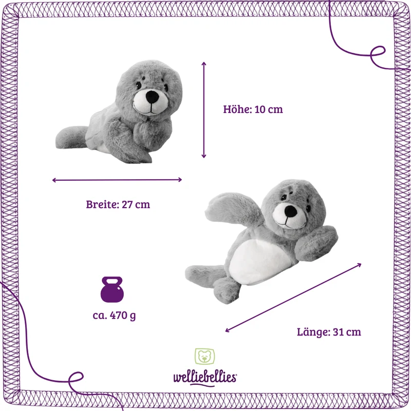 welliebellies® Seehund Wärmekuscheltier