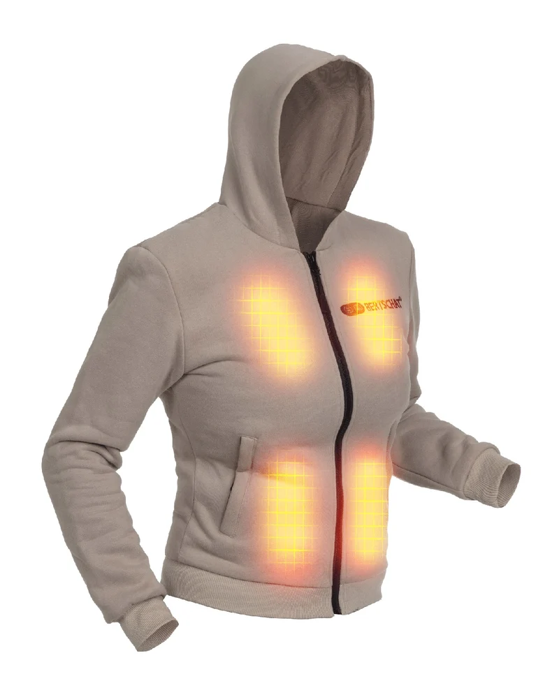 Women’s Heated Hoodie – Dual Heating - Beige