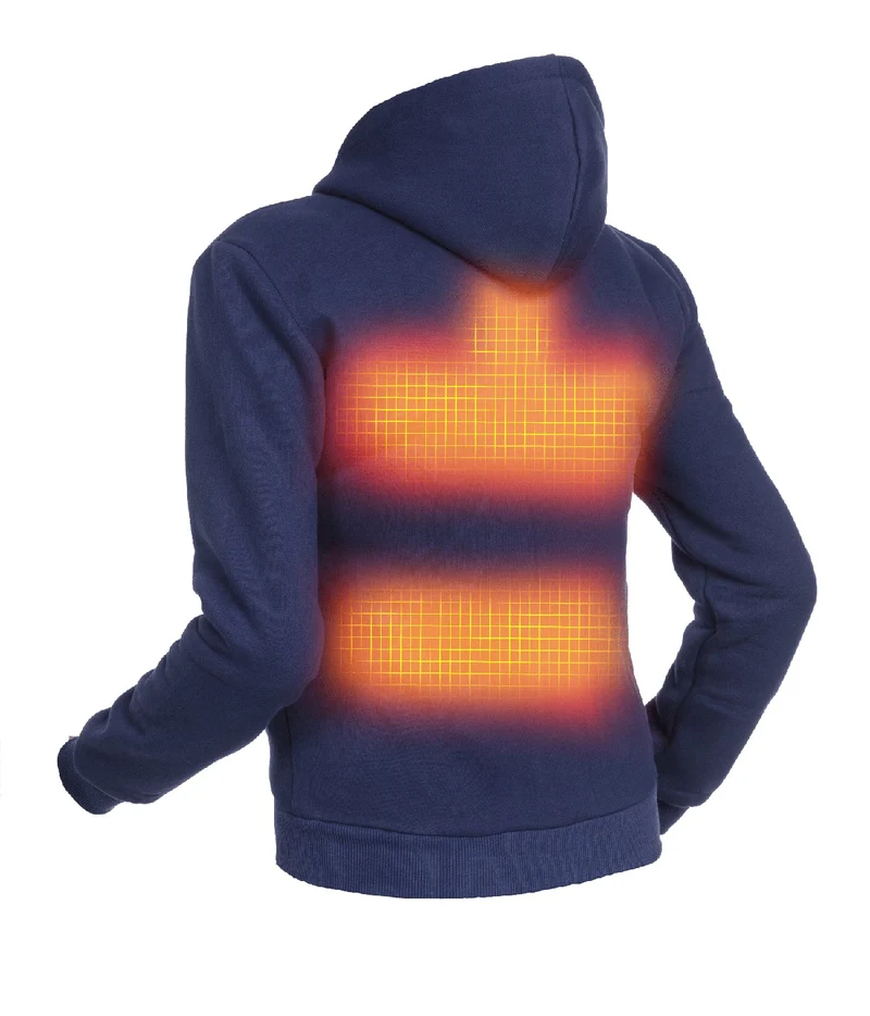 Women’s Heated Hoodie – Dual Heating - Navy Blue