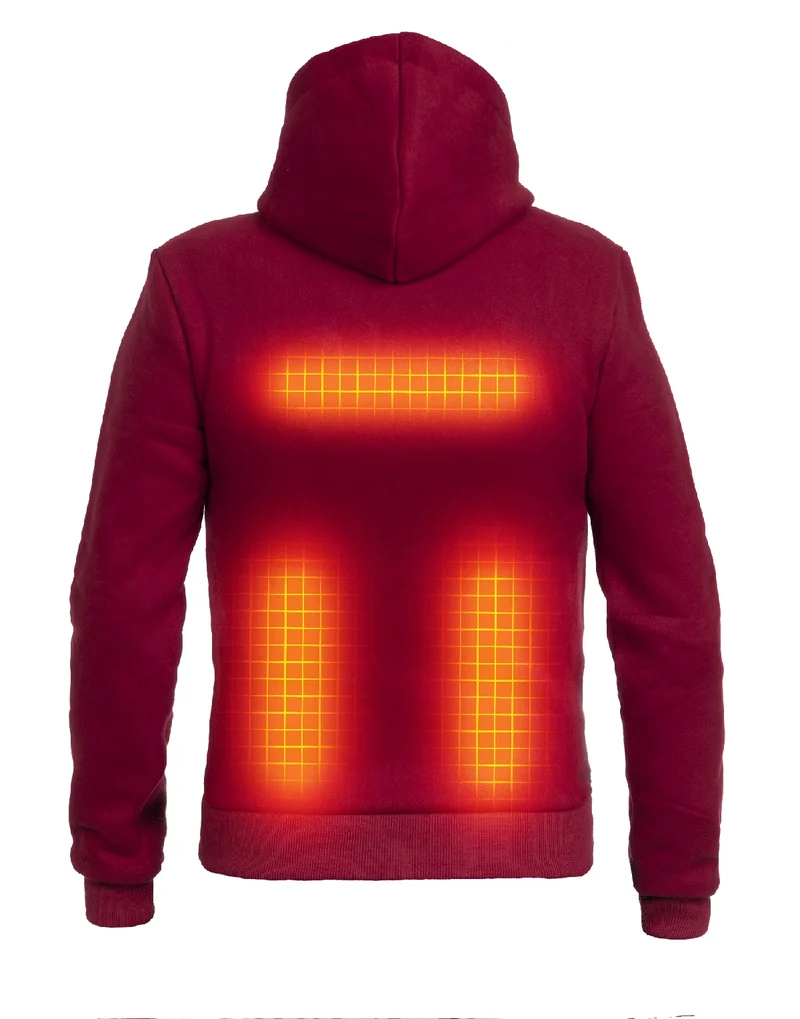 Women’s Heated Hoodie – Single Heating - Burgundy