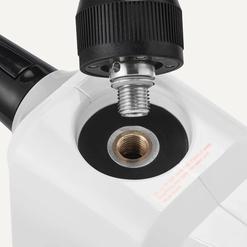 Handdampfreiniger, 1000W, 250-ml-Tank, 9 Zubehörteile, 3,6-m-Kabel, für Bad, Küche, Auto, Weiß