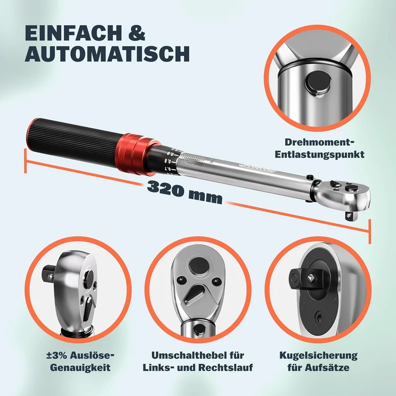 Fahrradmontageständer 30 kg mit Drehmomentschlüssel 1/4 Zoll Set Profi klappbar Tragetasche Reifenheber 1-25 Nm Bitset Transportbox