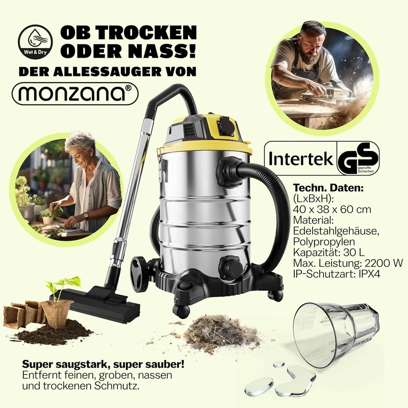 Nass Trockensauger 30L 2200W