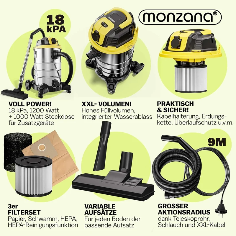 Nass Trockensauger 30L 2200W