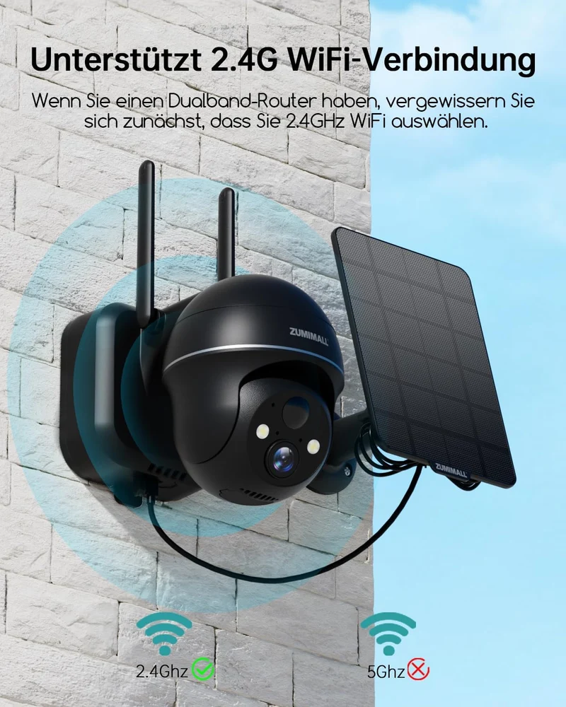 2K Solar Überwachungskamera Aussen