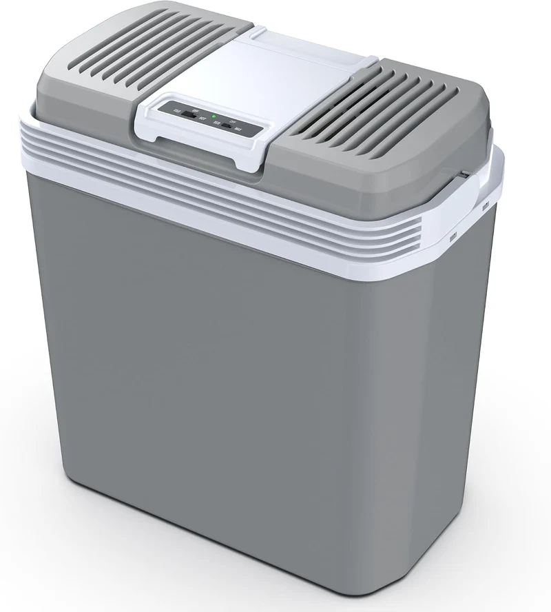 24 Liter Kühlbox, 2 in1 elektrische Kühlbox 12V 230V Kühlen und Wärmen Mini Kühlschrank mit ECO & MAX Modus, für Auto und Hause Leise