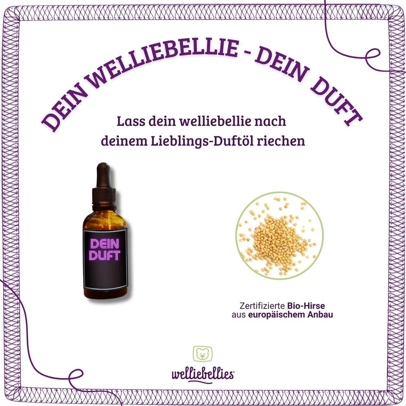 welliebellies® Körnerkissen ohne Kräuterduft für Schmusetücher